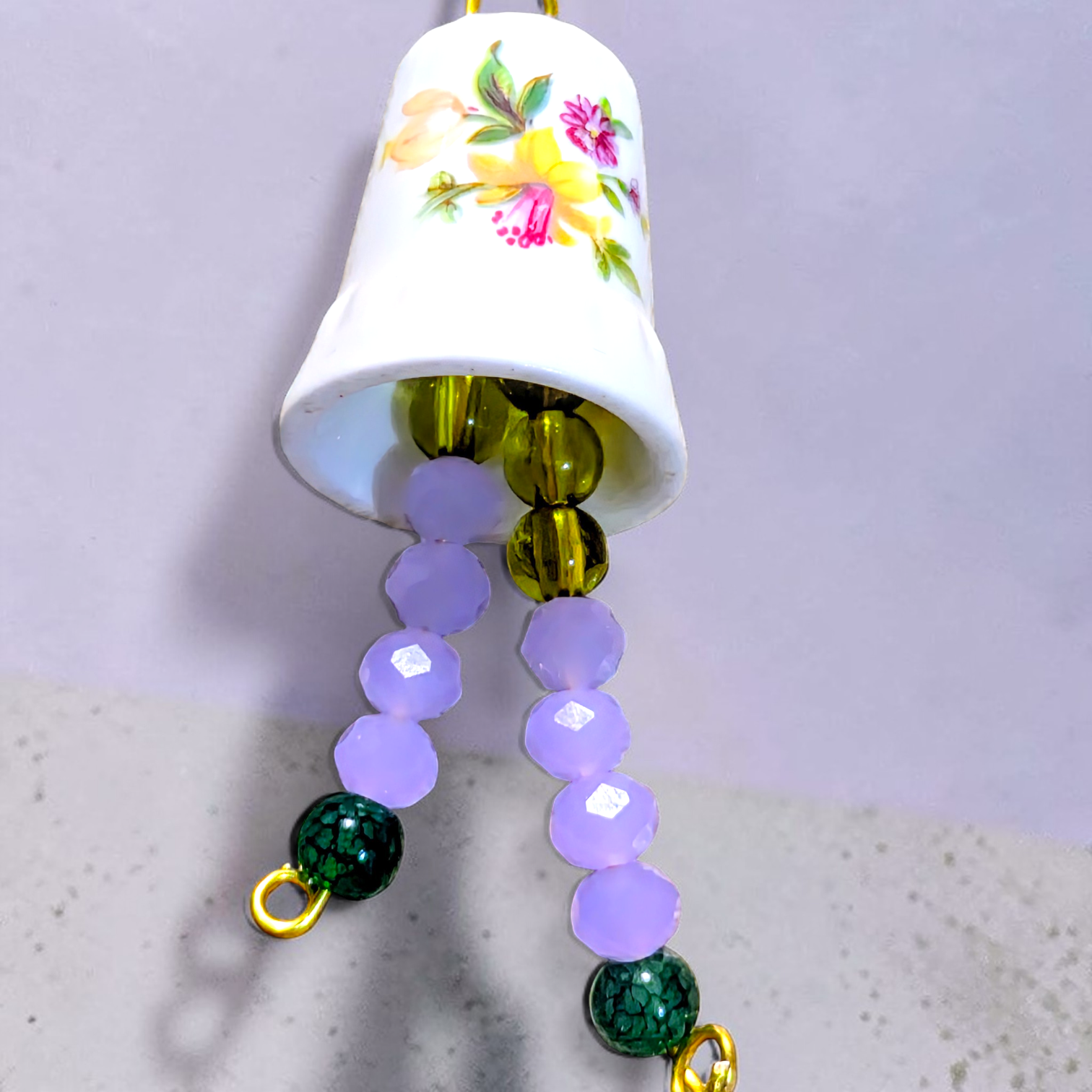 Upcycled China Thimble Pendant