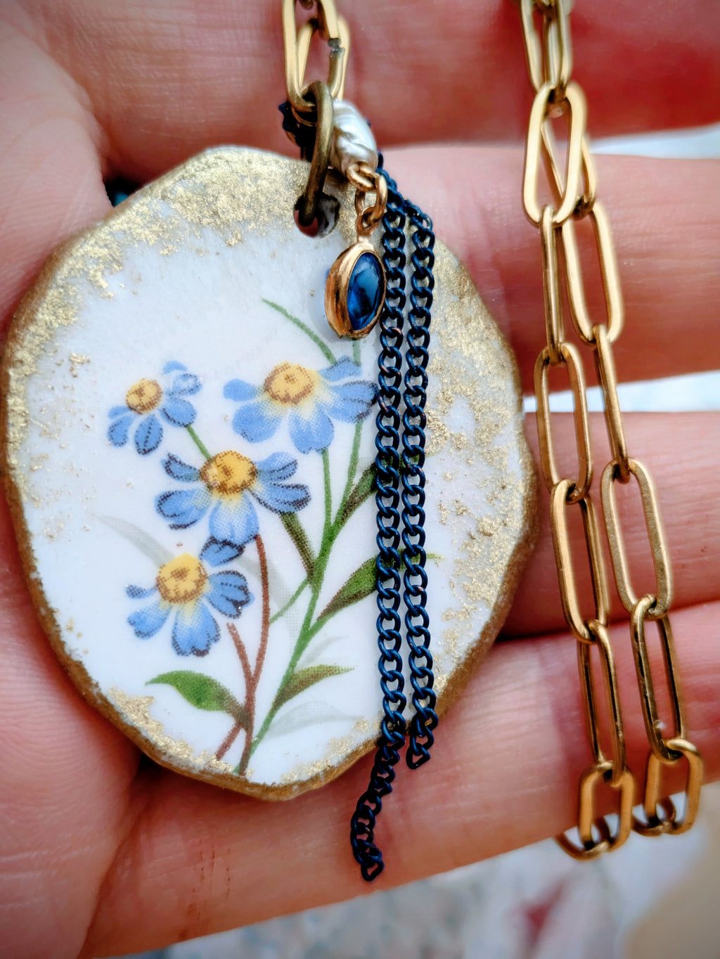 Handmade China Shard Pendant