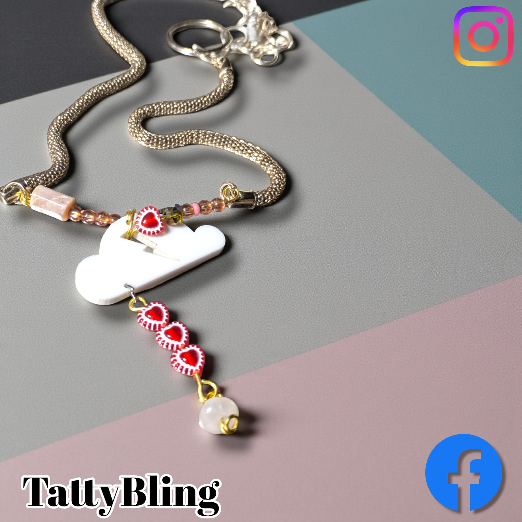 Handmade 'I love Rainy Days' Necklace