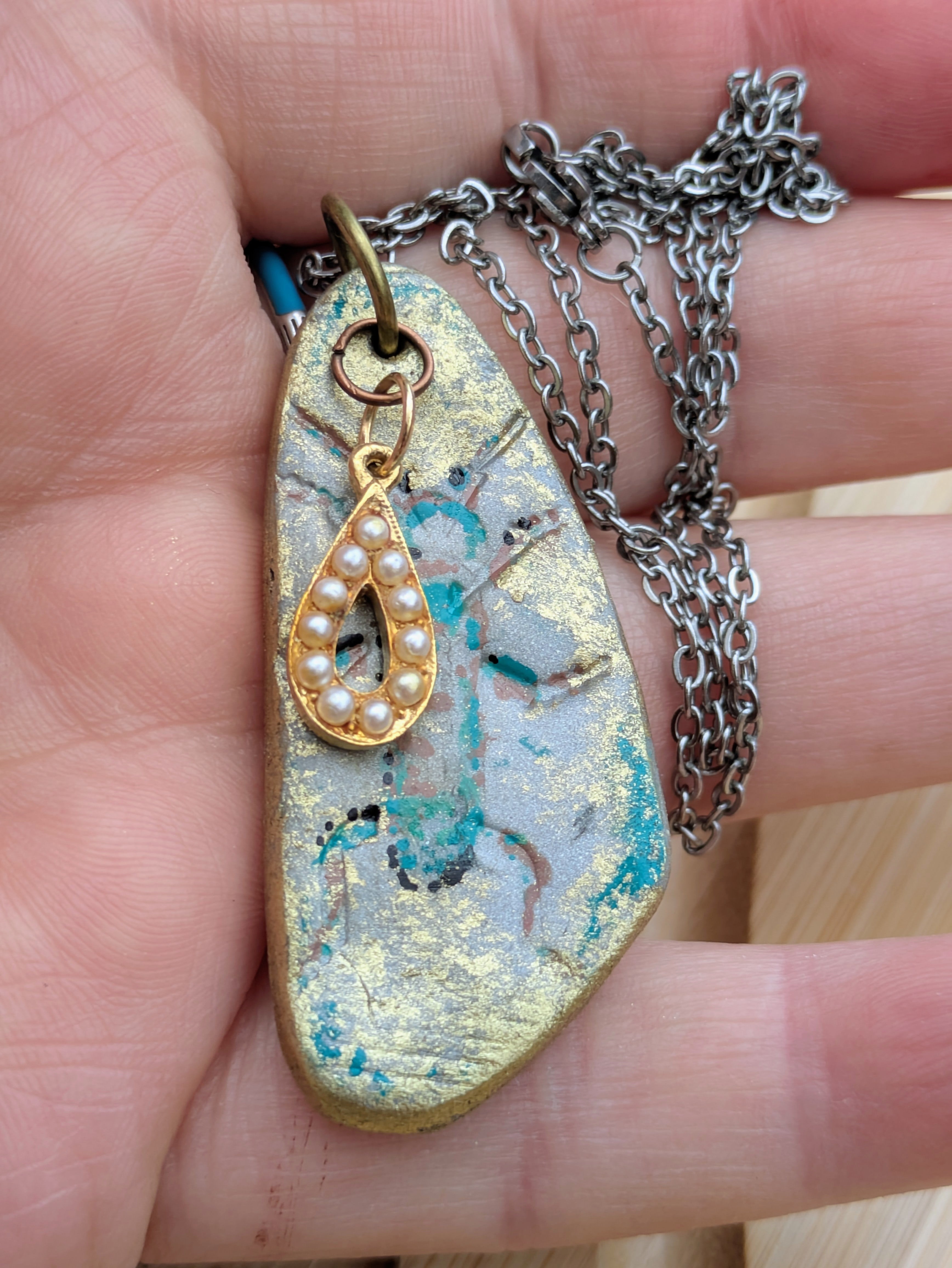 Handmade Bug Bling Pendant Necklace